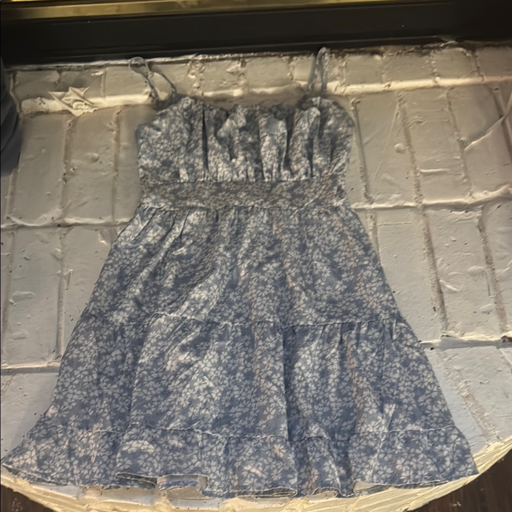 Floral Blue Mini Dress